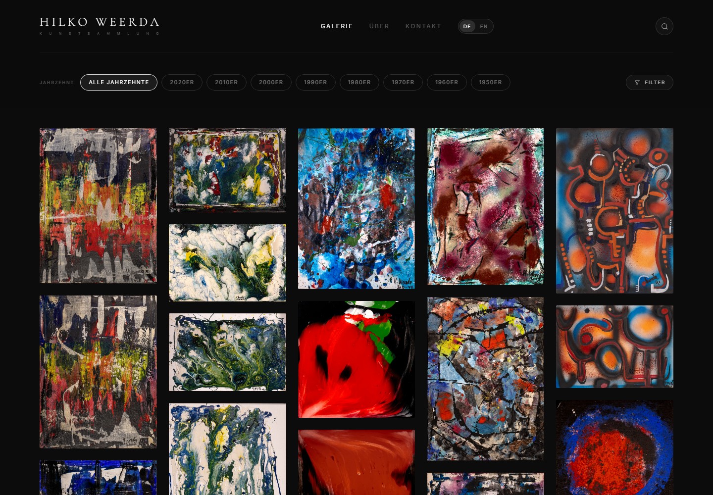 Current Hilko Weerda website homepage